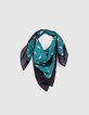 Schal mit Herzen-Paisley-Print in Sea Green I.Code-1