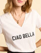 Tee-shirt blanc cassé à message I.Code-2