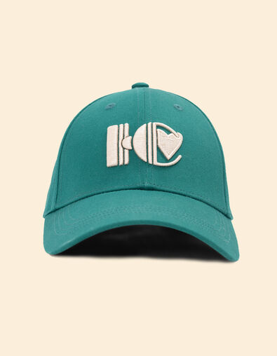 Casquette verte monogramme IC brod&eacute; I.Code