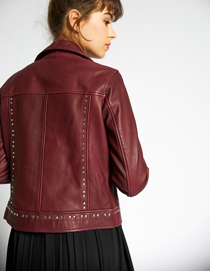 Veste en cuir rouge I.Code-2