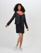 Robe noire imprimée micro-tachiste I.Code-4