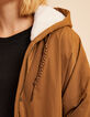 I.Code camel nylon fur-lined parka-6