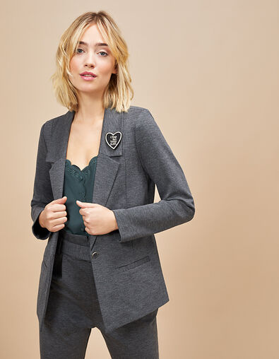 Mittelgrau melierter Blazer I.Code - I.CODE