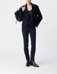 Damen slim Dunkelblaue chain back Jeans-1