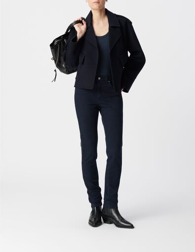 Damen slim Dunkelblaue chain back Jeans - IKKS