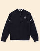 I.Code black ribbed knit sporty zip-neck sweater-6