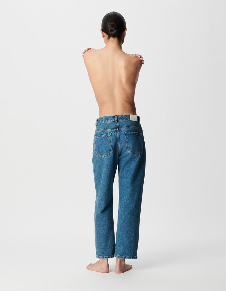 Blaue verk&uuml;rzte Boyfriend-Jeans Charlotte Damen-2