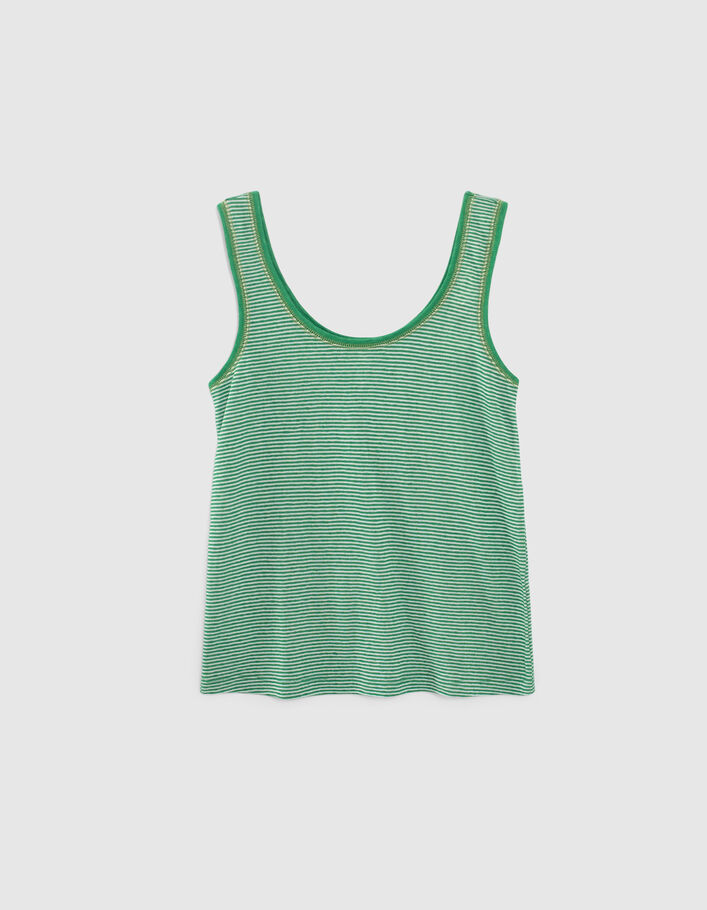I.Code meadow green vest top with thin stripes - I.CODE