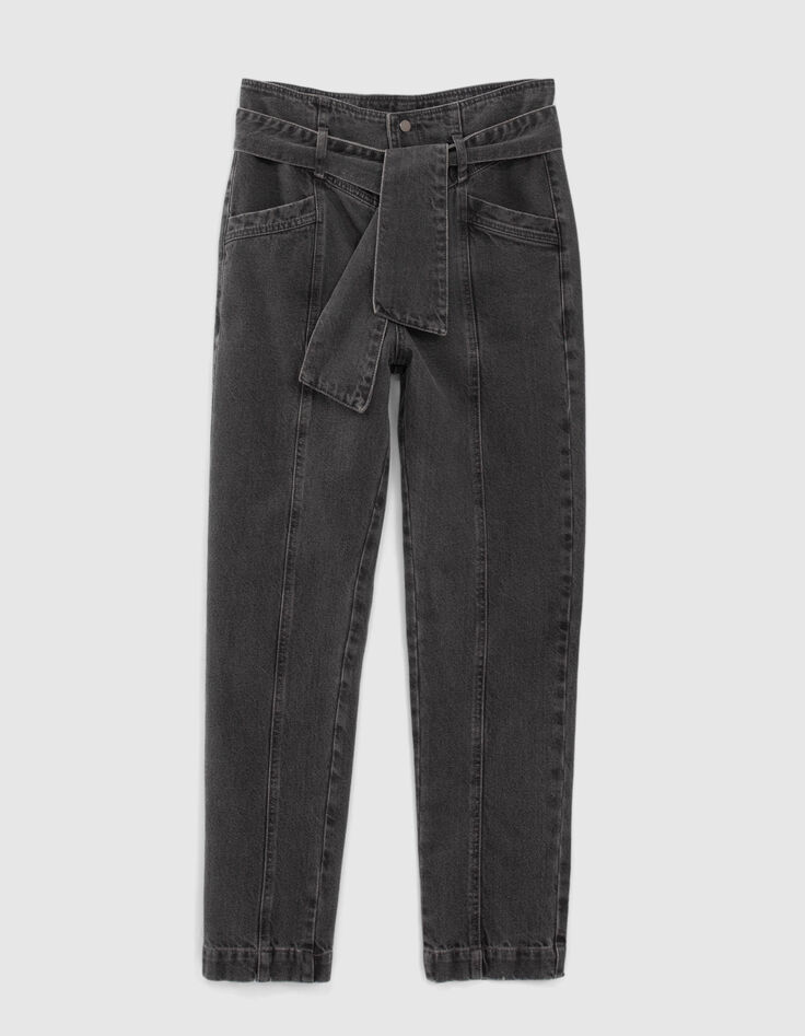 Grijze slouchy jeans inzetten en ceintuur I.Code-6