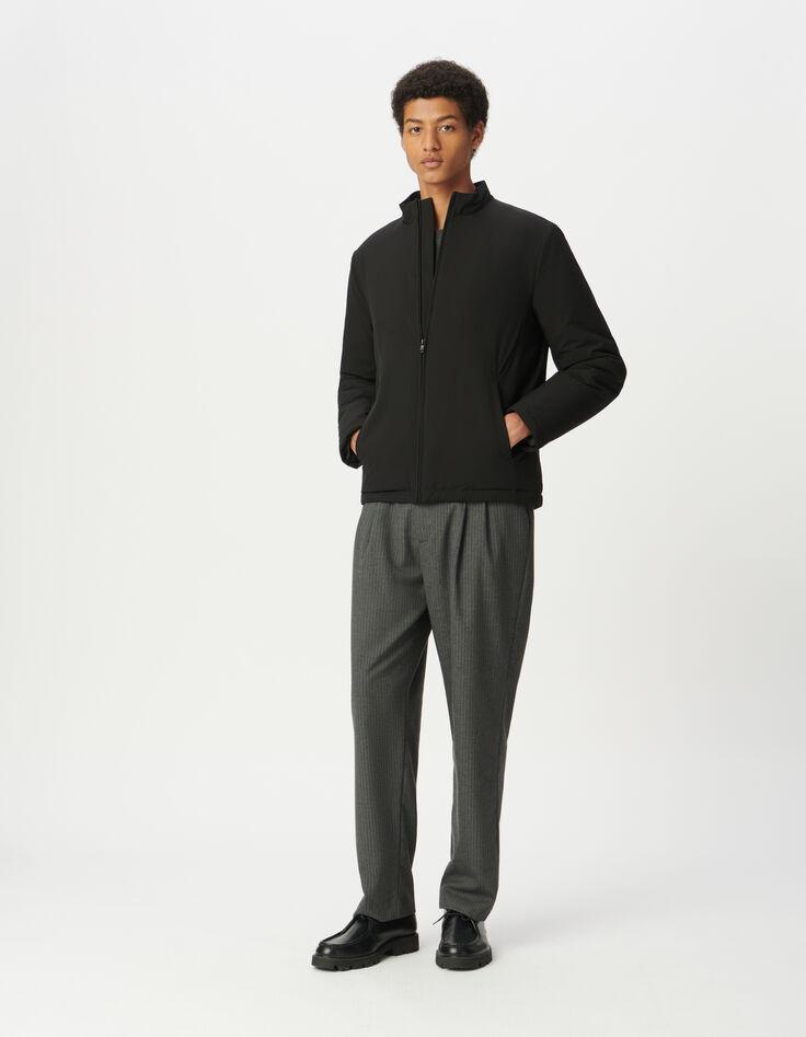 Schwarze Herren-Speppjacke Stehkragen-6