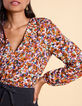 Blusa camel estampado tachista multicolor I.Code-3