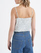 Top blanc cassé esprit lingerie imprimé pois I.Code-2