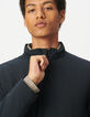 Marineblaue Herren-Steppjacke Stehkragen-2