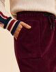 Jupe courte bordeaux maille velours côtelée I.Code-4
