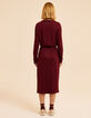 Robe longue bordeaux molleton monogramme I.Code-4