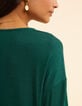 T-shirt vert lurex maille nid d'abeille I.Code-6