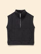 Schwarzes ärmelloses Sweatshirt Glitzerstrick I.Code-5