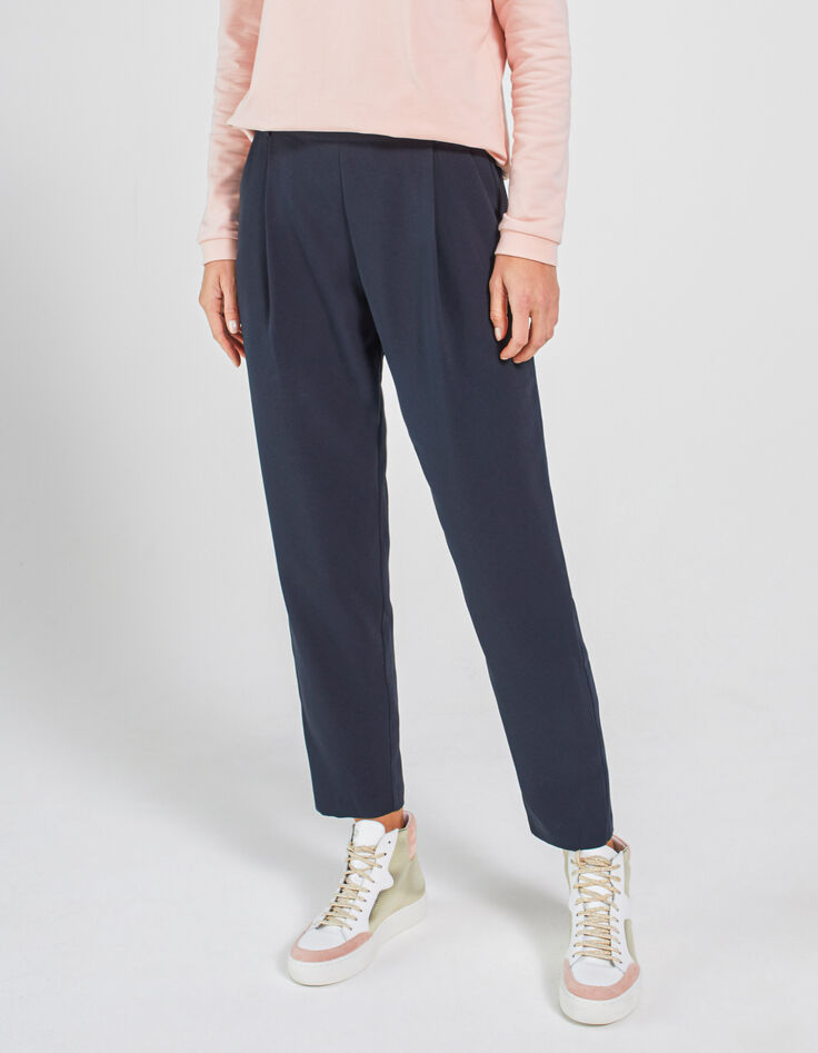 Pantalon city marine dos élastiqué I.Code-1 Pantalon city marine dos élastiqué I.Code-1