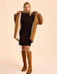 Robe manches longues noire tricot détails lurex I.Code-8 Robe manches longues noire tricot détails lurex I.Code-8
