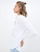 Camisa blanca con cierre a presi&oacute;n Icode-1