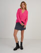 I.Code flashy pink cardigan-4