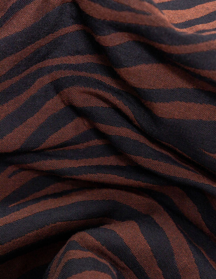 Blouson noir motif z&egrave;bre esprit teddy I.Code-8