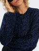 I.Code sapphire blue lurex knit cardigan-1