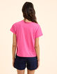 Camiseta rosa con mensaje visual de palmera I.Code-5