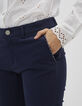 Marineblaue Chinohose I.Code-2