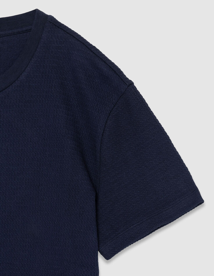Marine T-Shirt Bio-Baumwolle mit Relief-6
