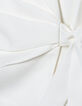 Women's white knotted-side suit jacket-10
