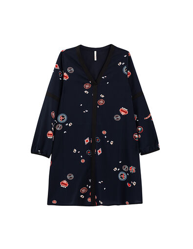 Robe navy écussons I.Code