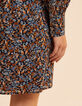 Vestido azul flores barrocas I.Code-8
