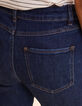Jean recto azul oscuro con trabillas metálicas de doble corazón I.Code-7