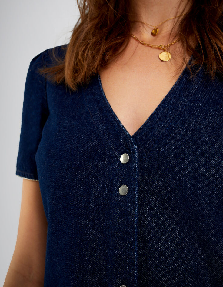 Robe en jean brut toute pressionnée I.Code -3