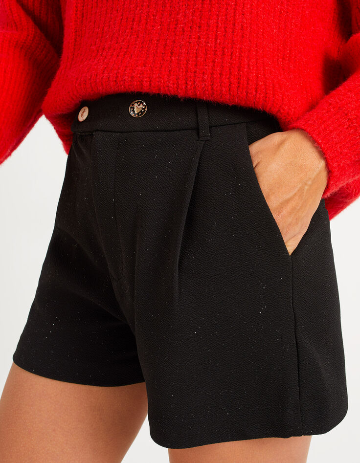 Short noir maille paillet&eacute;e I.Code-3