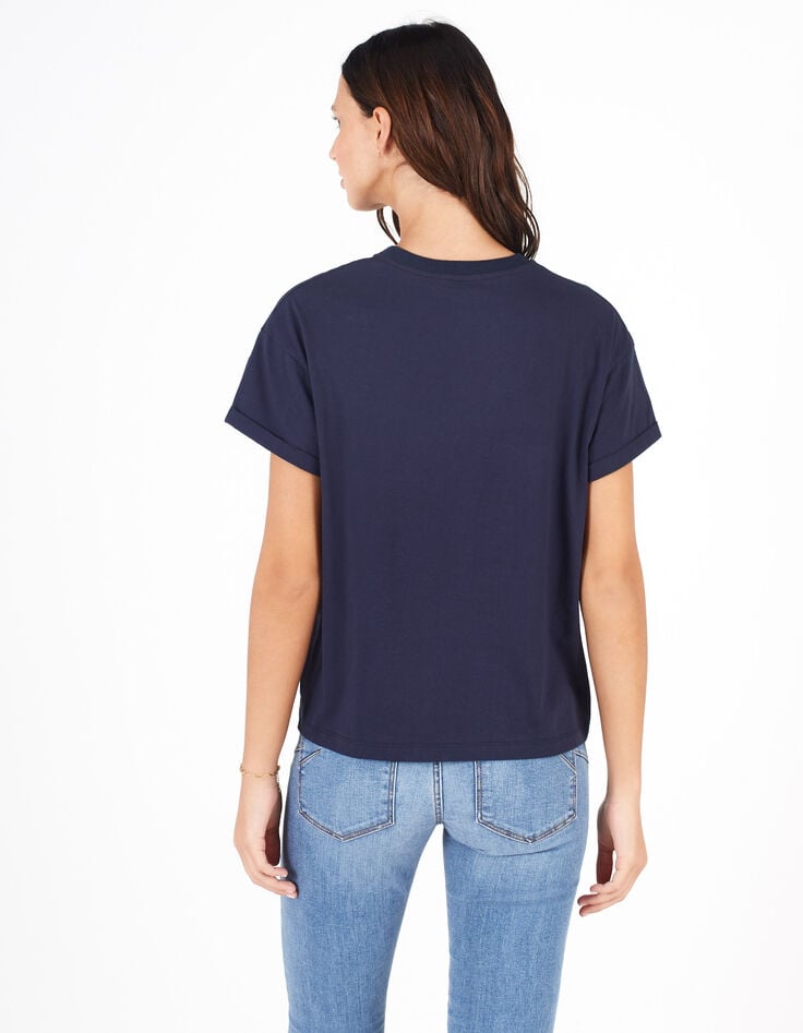 Tee-shirt night blue bio visuel disco I.Code -6 Tee-shirt night blue bio visuel disco I.Code -6