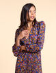 Robe longue camel imprim&eacute; cachemire multico I.Code-4