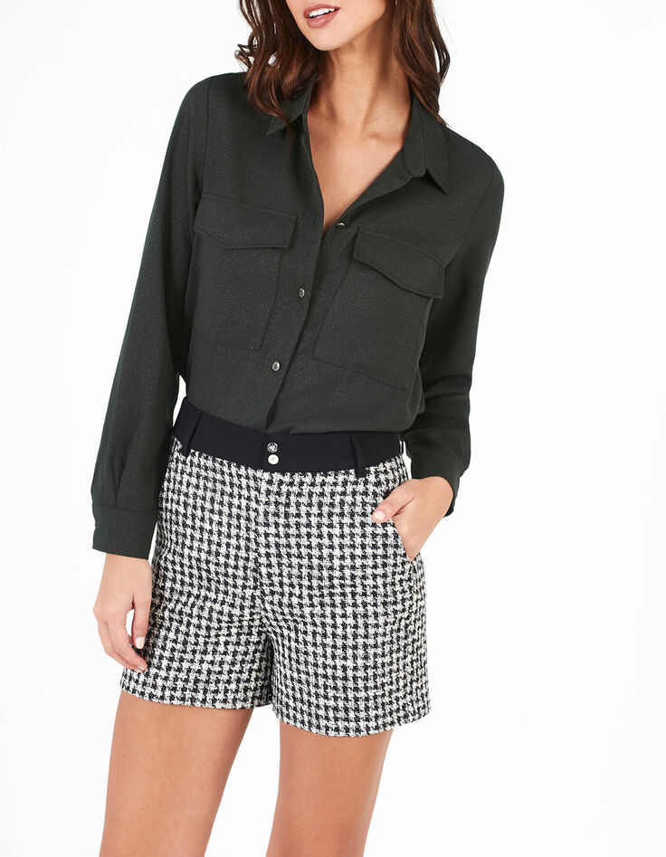 Chemise vert empire pailletée I.Code-8