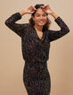 Top negro bordado purpurina I.Code-2