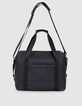Wochenendtasche schwarz nylon wax effect Herren-1
