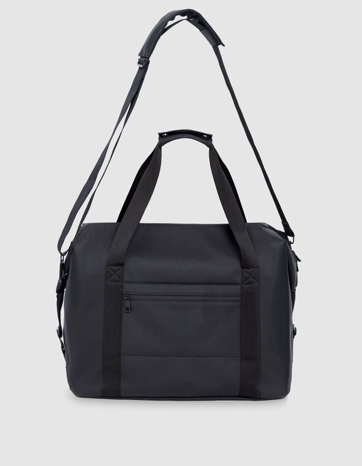 Wochenendtasche schwarz nylon wax effect Herren-1