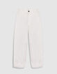Barrel Jeans White Herren mit Knopfleiste-7