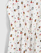 I.Code off-white portrait print dress-2