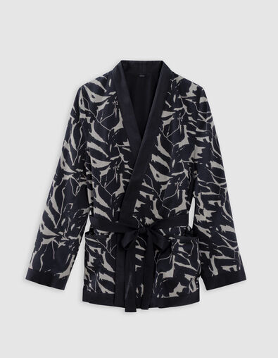 Wendejacke f&uuml;r Damen mit schwarzem Zebra-Blumenmuster - IKKS