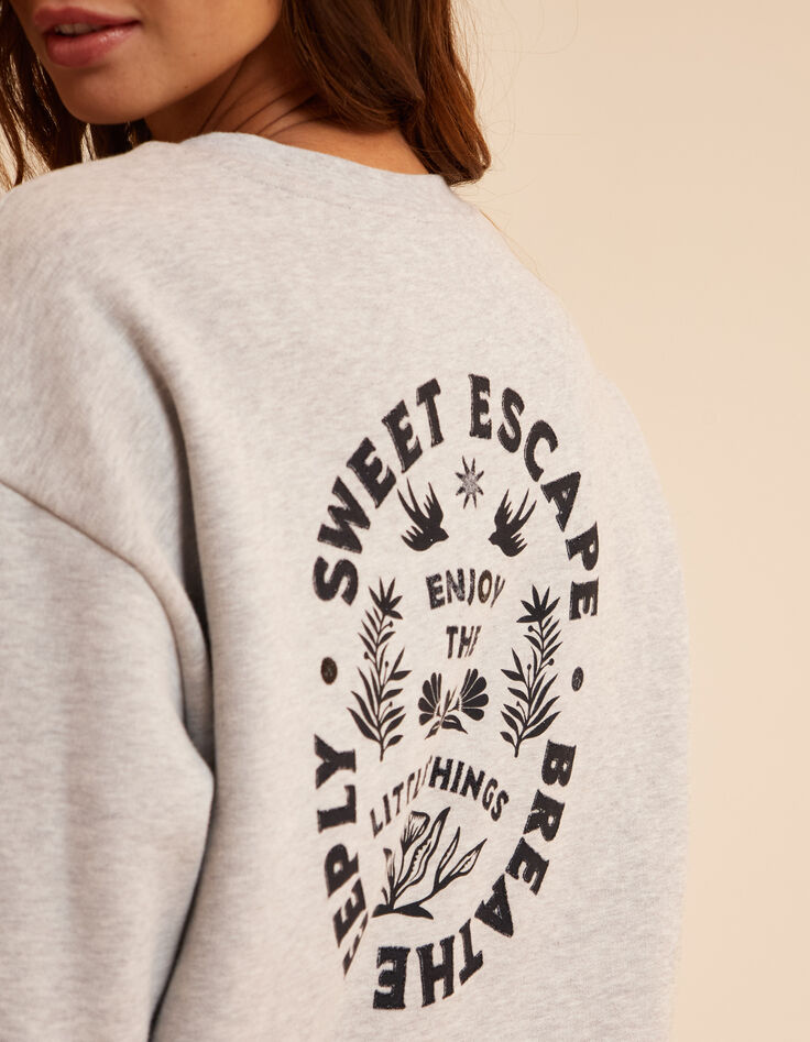 Sweat gris molleton maxi visuel dos I.Code-4