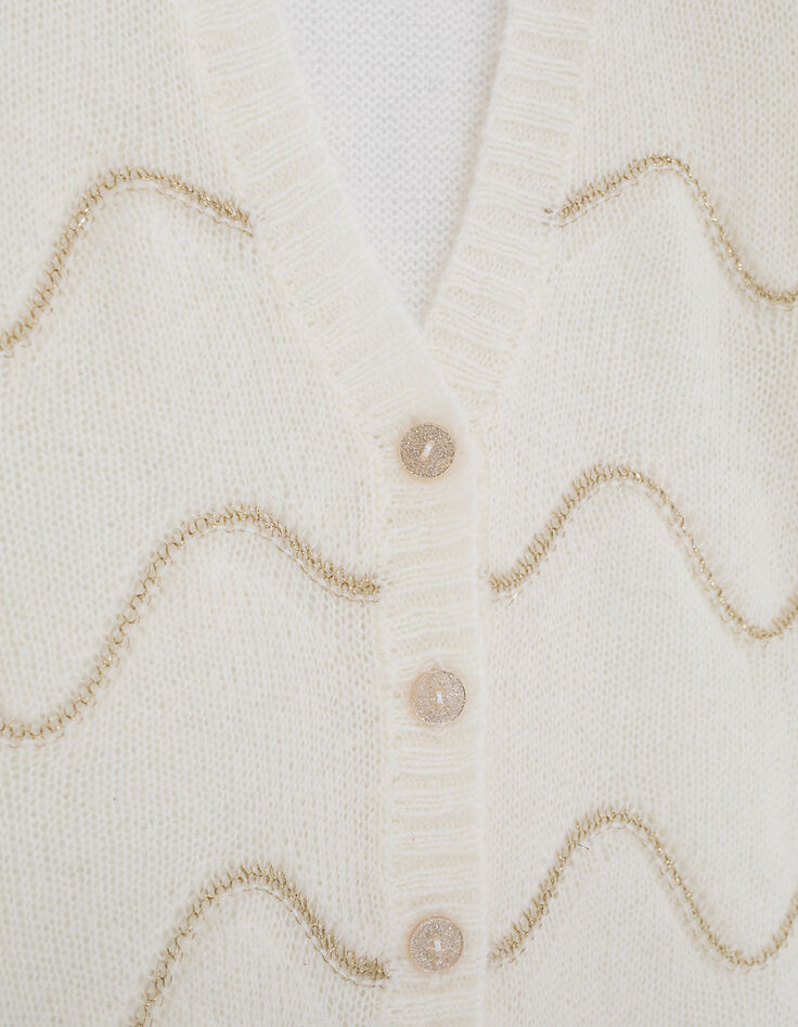Gebroken wit vest in mohair I.Code-3