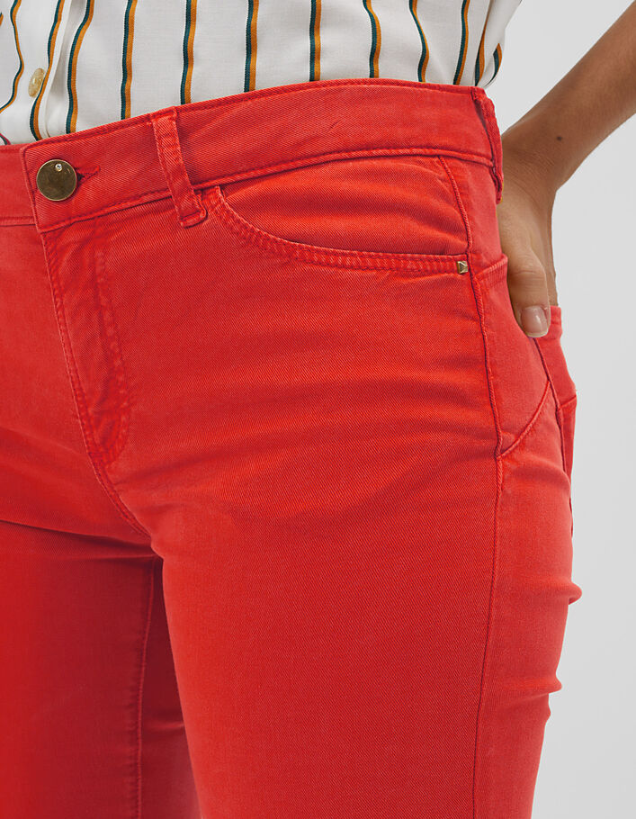 Klaproosrode slim fit jeans I.Code - I.CODE