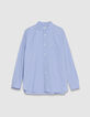 Loses Hemd blau Bio-Baumwolle Herren-6