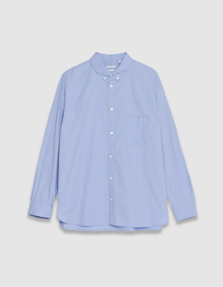 Loses Hemd blau Bio-Baumwolle Herren-6